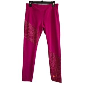 Nike TROPHY Big Girls' Training Leggings Pink Size XL EUC